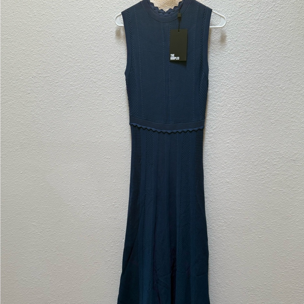 Chic NWT The Kooples Blue Knit Long Dress